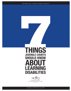 Seven Things Juvenile Courts Should Know About Learning