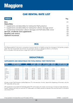 car rental rate list