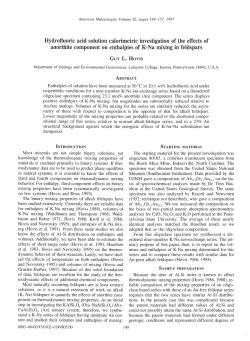 Hydrofluoric acid solution calorimetric investigation of the