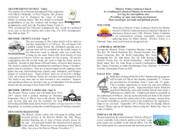 GRANDPARENTS SUNDAY - Historic Trinity Lutheran Church