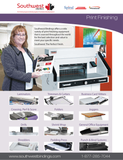 Print Finishing - Southwest Bindings