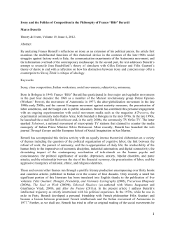Irony and the Politics of Composition in the Philosophy of - E-Flux