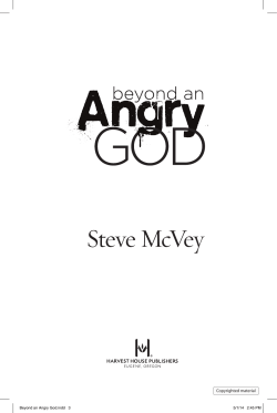 Beyond an Angry God - Harvest House Publishers