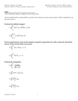 Exam Practice Problems - Berkeley City College