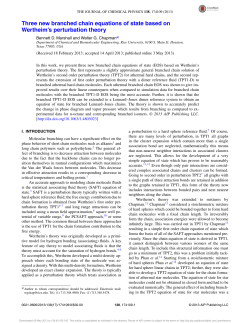 Three new branched chain equations of state based on Wertheim`s