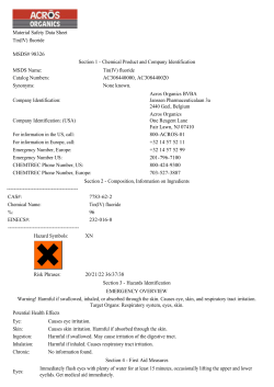 Material Safety Data Sheet Tin(IV) fluoride MSDS# 98326