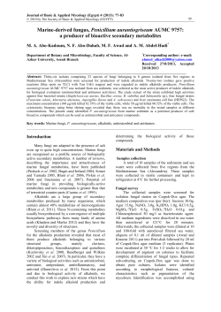 Marine-derived fungus, Penicillium