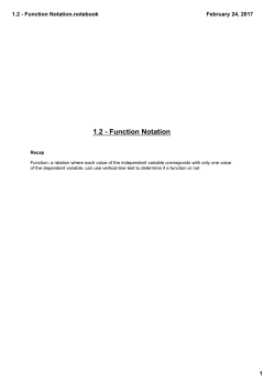 1.2 - Function Notation.notebook