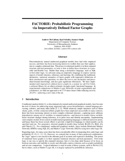 FACTORIE: Probabilistic Programming via Imperatively Defined