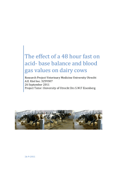 base balance and blood gas values on dairy cows
