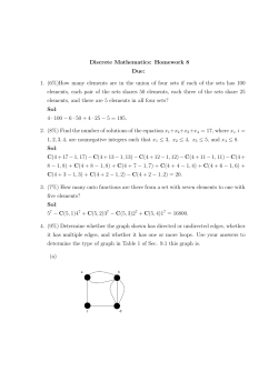 Discrete Mathematics: Homework 8 Due: 1. (6%)How many