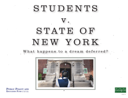STUDENTS v. STATE OF NEW YORK - Alliance for Quality Education