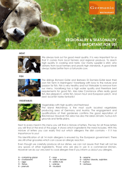 Menu - Hotel Germania