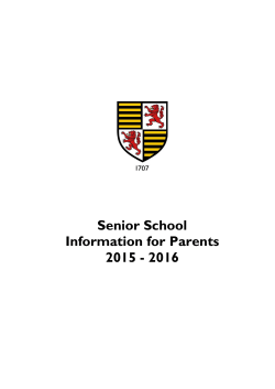 Parent Handbook - Warminster School