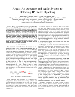 Argus: An Accurate and Agile System to Detecting IP Prefix Hijacking