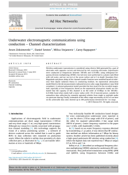 Underwater electromagnetic communications using conduction в