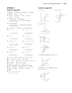 Answers to Appendix Exercises