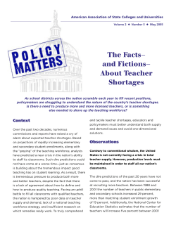 The Facts&mdash; and Fictions&mdash; About Teacher Shortages