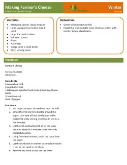 Making Farmer`s Cheese Winter - Edible Schoolyard Pittsburgh