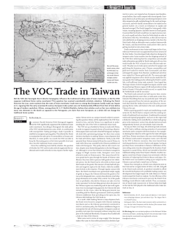 The VOC Trade in Taiwan
