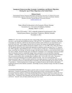 Immigrant Homeownership, Economic Assimilation, and Return