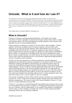 Unicode: What is it and how do I use it?