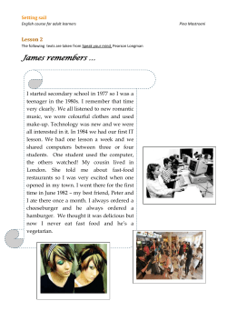 James remembers