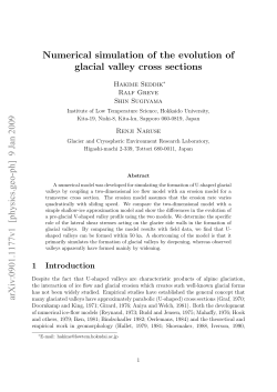 Numerical simulation of the evolution of glacial valley cross sections