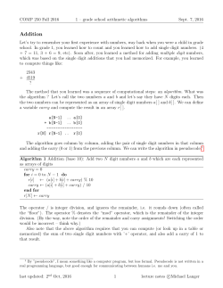 Addition - CIM (McGill)