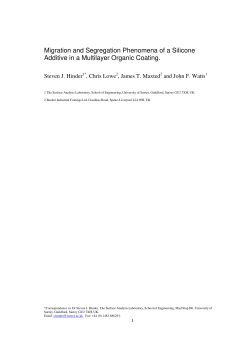 Migration and Segregation Phenomena of a Silicone Additive in a