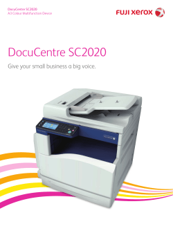 DocuCentre SC2020 - Fuji Xerox Australia