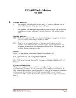 Exam ERM GH Model Solutions