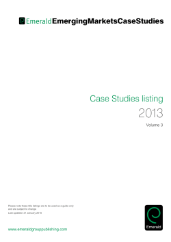 Case Studies listing - Emerald Group Publishing