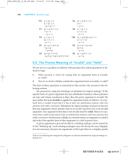 8.5 The Precise Meaning of &ldquo;Invalid&rdquo; and &ldquo;Valid&rdquo;
