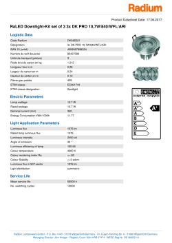 RaLED Downlight-Kit set of 3 3x DK PRO 10,7W/840/WFL/ARI