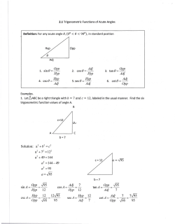 J95 J95 cot A = Adj =_7_= 7J95 J95 95