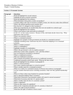 Principles of Business 8 Edition Chapter 1 Guided