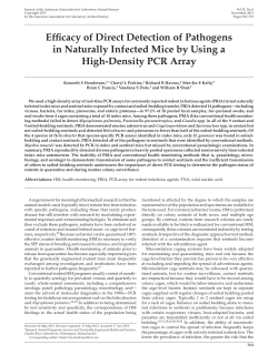 Efficacy of Direct Detection of Pathogens in Naturally Infected Mice