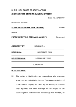 in the high court of south africa