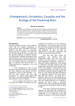 Entanglement, Correlation, Causality and the Analogy of the