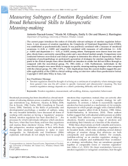 Measuring Subtypes of Emotion Regulation