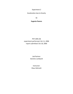 Lab Report #2 - Acceleration Due to Gravity