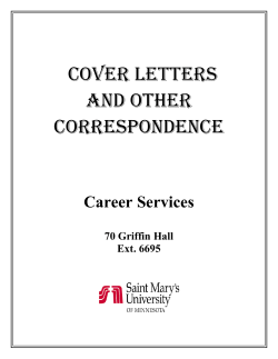cover letters and other correspondence