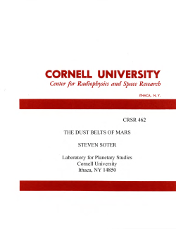 THE DUST BELTS OF MARS
