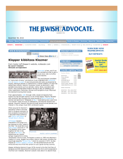 Klepper kibbitzes Klezmer