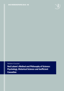 Ned Lebow`s Method and Philosophy of Science