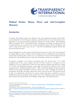 Political Parties - Transparency International Lietuvos skyrius