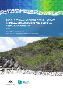 Iama Island Biodiversity Profile Report 2013