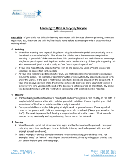 Learning to Ride a Bicycle/Tricycle