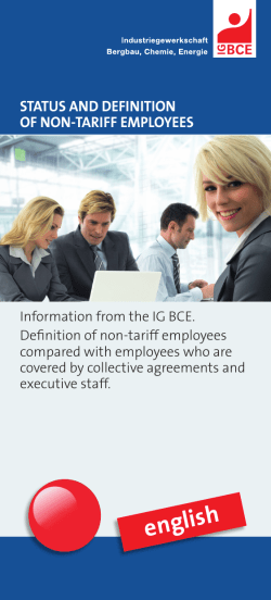 status and definition of non-tariff employees